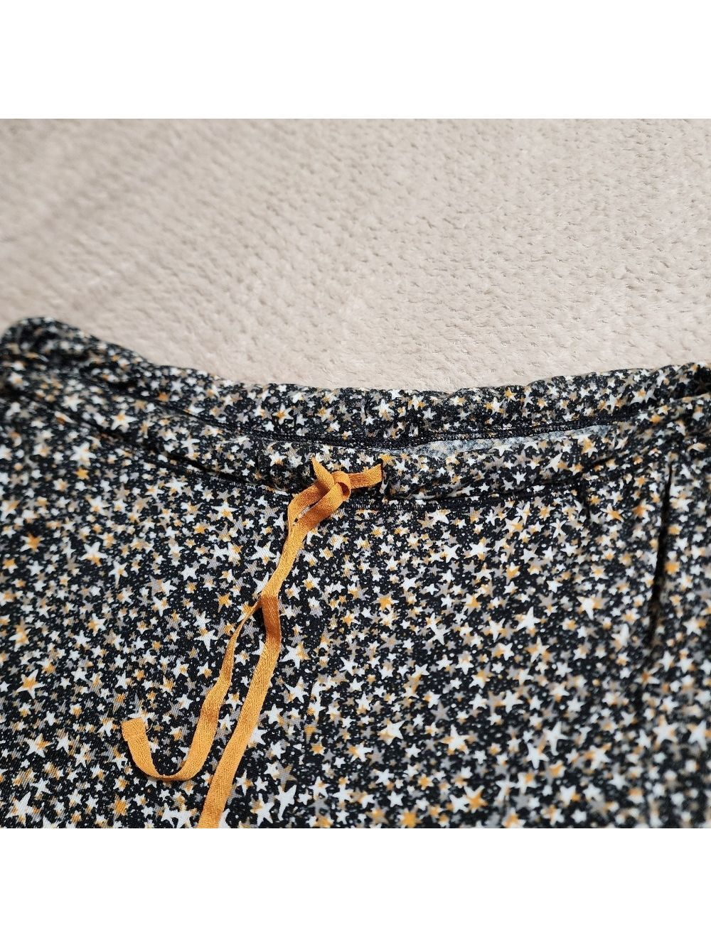 Stylish Black Top with Gold Trim - Picture 3 of 7
